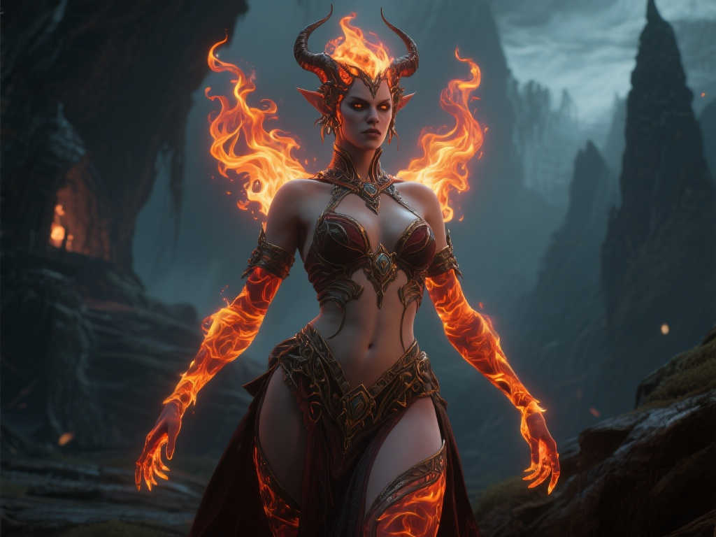 《老滚4RE》火焰侍灵魅力爆棚，玩家直呼无法抗拒！